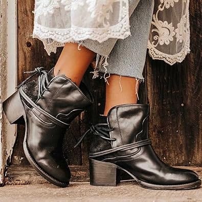 Buckle Strap Heeled Boots